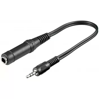Kopfhöreradapter Goobay 3,5 mm Stecker auf 6,35 mm Buchse 0,2 m