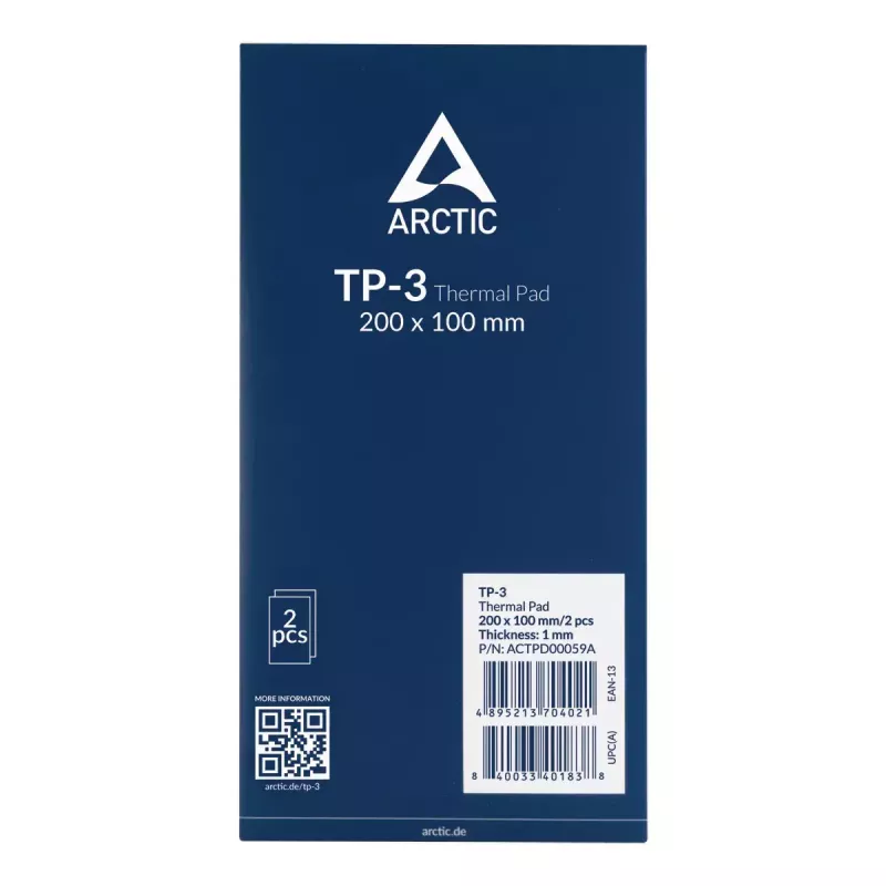 Thermopad ARCTIC TP-3 Premium Performance 200x100 mm 1 mm Blau