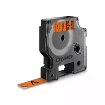 DYMO Authentic D1 Langlebige Etiketten | Schwarzer Druck auf orangefarbenem Band | 12 mm x 3 m | Hochleistungs-Etikettenband für LabelManager Etikettendrucker