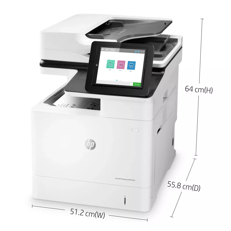 HP LaserJet Enterprise MFP M635h, Laser, Monodruck, 1200 x 1200 DPI, Monokopieren, A4, Schwarz, Weiß