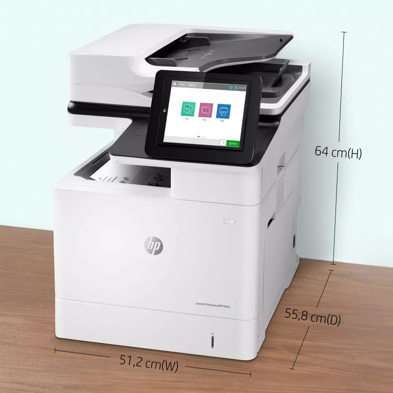 HP LaserJet Enterprise MFP M635h, Laser, Monodruck, 1200 x 1200 DPI, Monokopieren, A4, Schwarz, Weiß