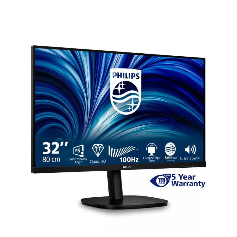 Philips 3000 series 32B2N3500/00 Computermonitor 80 cm (31,5 Zoll) 2560 x 1440 Pixel Quad HD LCD Schwarz