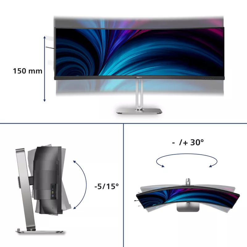 Philips 5000 series 49B2U5900C/00 Computermonitor 124 cm (48,8 Zoll) 5120 x 1440 Pixel Dual QHD LCD Schwarz