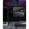 ICY BOX DockingStation 17-in-1, sechs Videoausgänge, Kabelgebunden, USB 3.2 Gen 2 (3.1 Gen 2) Typ-C, 140 W, 3,5 mm, 10,100,1000,2500 Mbit/s, Schwarz