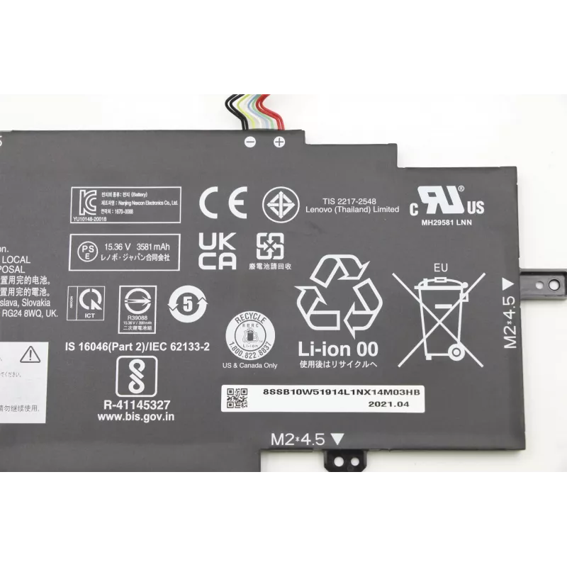 Interner Lithium-Ionen-Laptop-Akku Lenovo 57 Wh Modell 5B10W13976 für kompatible Lenovo Notebooks