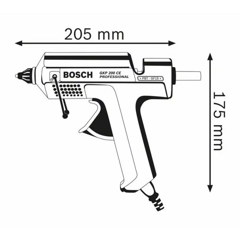 Bosch GKP 200 CE Heißklebepistole Blau 500 W