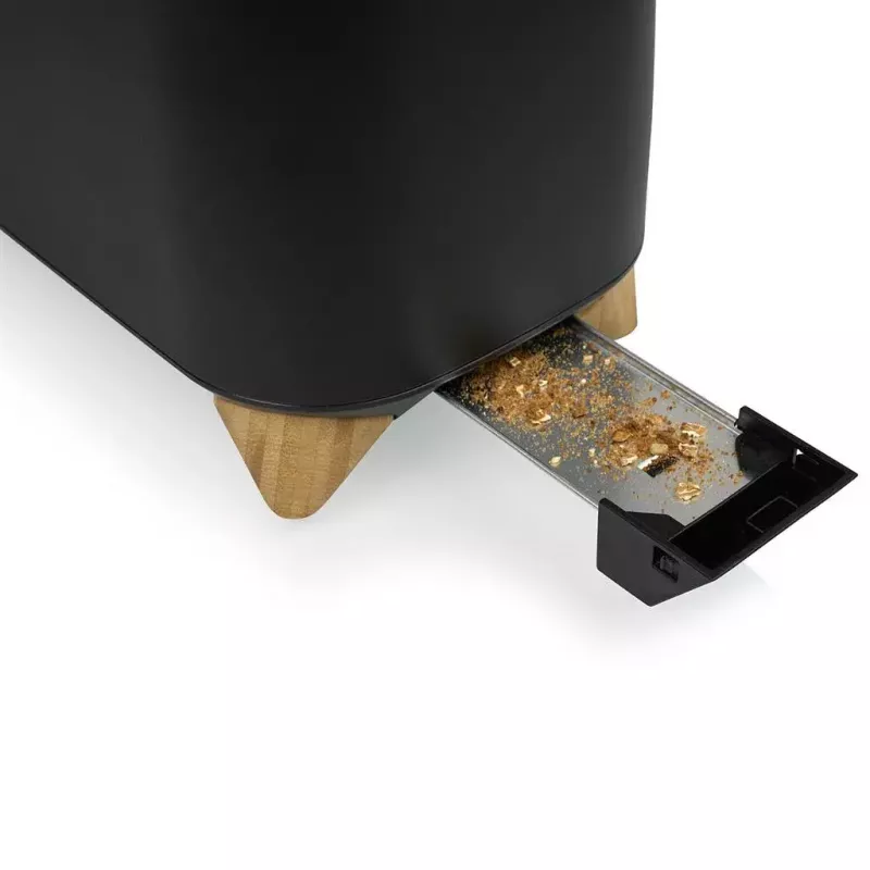 Toaster Princess 142361 2 Scheiben 1000 W Schwarz Silber Holz