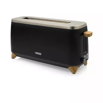 Toaster Princess 142361 2 Scheiben 1000 W Schwarz Silber Holz