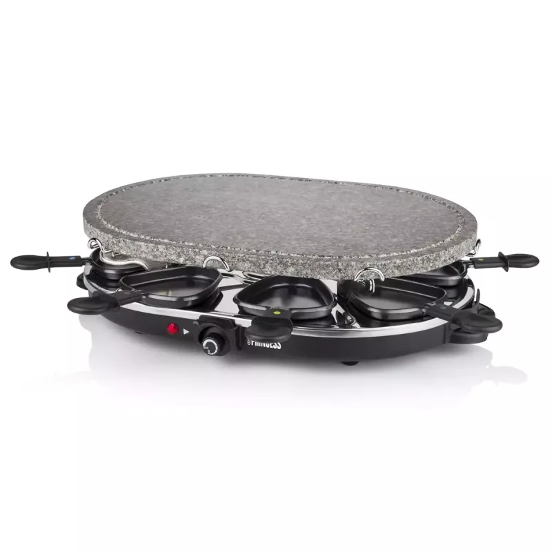 Princess 162720 Raclette 8 Oval Stone Grill Party 1200W 8 Pfannen