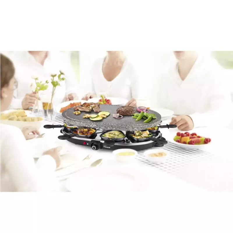 Princess 162720 Raclette 8 Oval Stone Grill Party 1200W 8 Pfannen