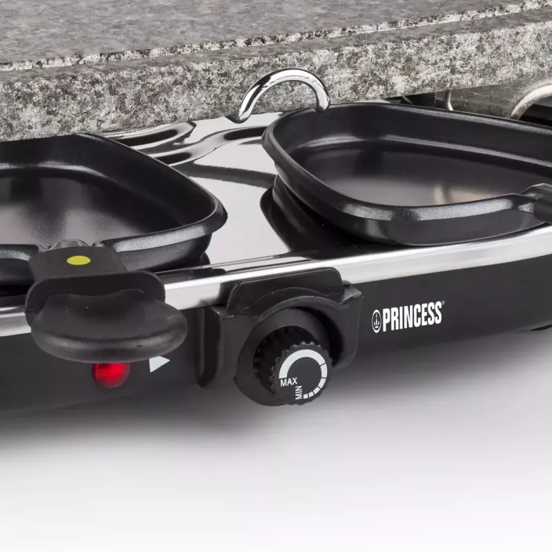 Princess 162720 Raclette 8 Oval Stone Grill Party 1200W 8 Pfannen