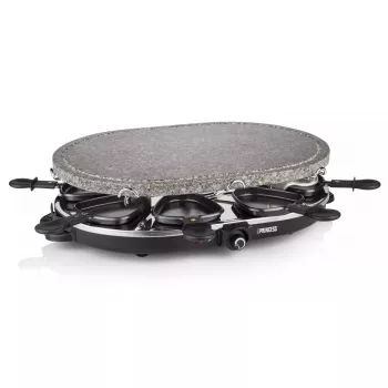 Princess 162720 Raclette 8 Oval Stone Grill Party 1200W 8 Pfannen