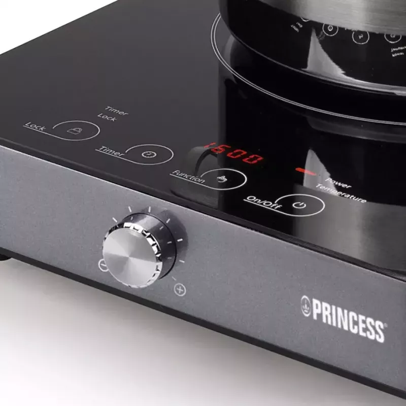 Induktionskochfeld Princess 303010, 1 Zone, Dreh- und Touch-Steuerung