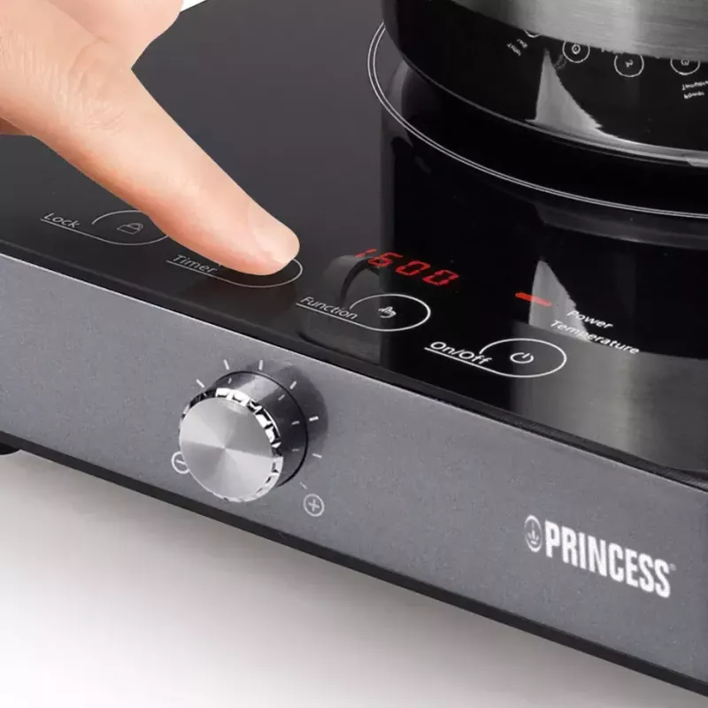 Induktionskochfeld Princess 303010, 1 Zone, Dreh- und Touch-Steuerung