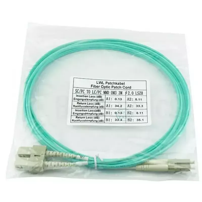BlueOptics InfiniBand/Glasfaserkabel 20 m 2x LC 2x SC LC/APC Grün