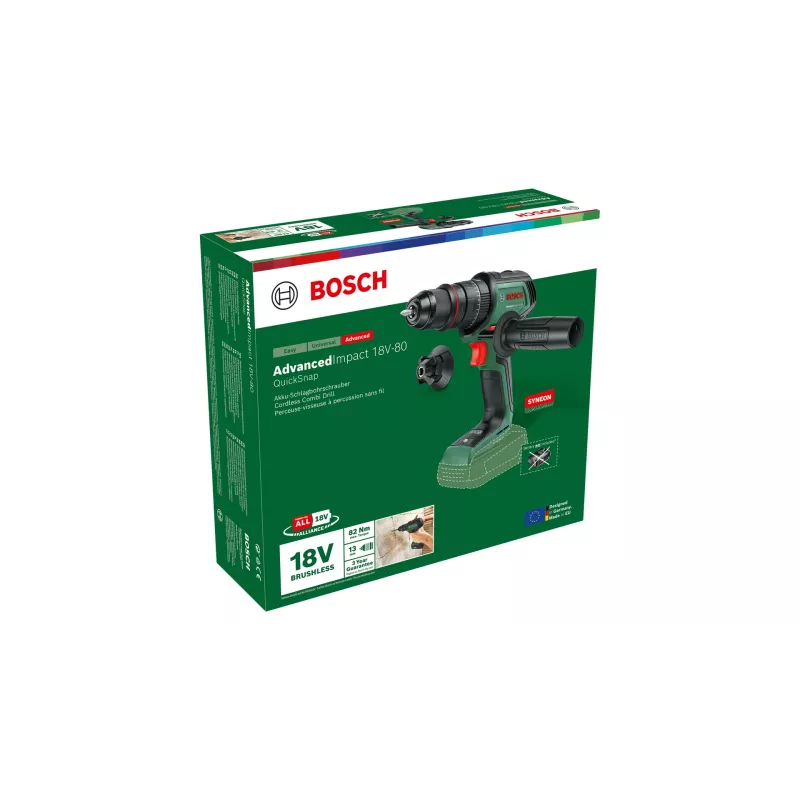 Bosch AdvancedImpact 18V-80 QuickSnap 1950 RPM Keyless 890 g Schwarz, Grün