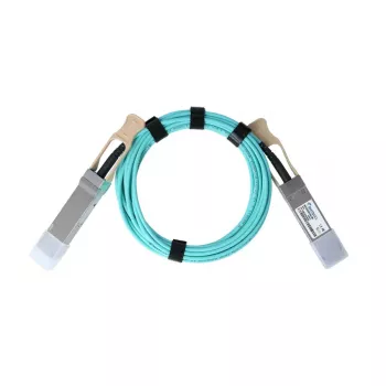 BlueOptics InfiniBand/Glasfaserkabel 20 m QSFP Aquafarben