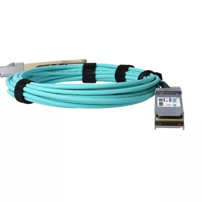 BlueOptics InfiniBand Glasfaserkabel 30 m QSFP28 Aqua