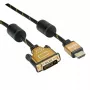 Video-Kabeladapter ROLINE 11.04.5895 10 m HDMI DVI Schwarz Gold