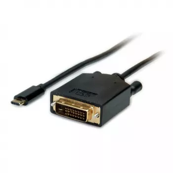 Videokabeladapter VALUE 11.99.5831 1m USB C DVI Schwarz