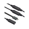 ROLINE USB-Kabel 12.04.1068 USB 3.2 Gen 1 20 m USB C USB A Schwarz
