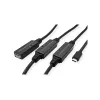 ROLINE USB-Kabel 12.04.1068 USB 3.2 Gen 1 20 m USB C USB A Schwarz