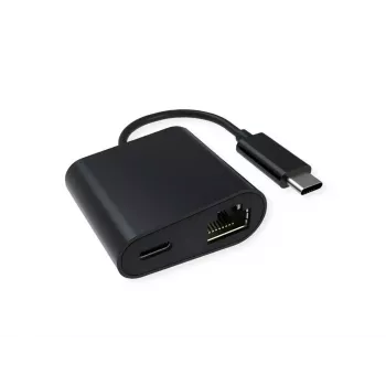 Ethernet-Netzwerkkarte VALUE 12.99.1118 kabelgebunden USB Typ-C Schwarz