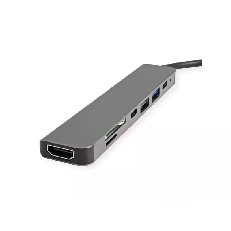 Laptop-Dock VALUE 12.99.1136 Kabelgebunden USB 3.2 Gen 2 Type-C Schwarz Grau