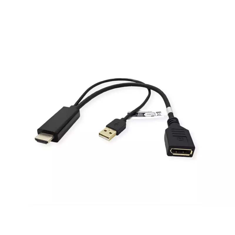 Video-Adapter VALUE 12.99.3146 0,3 m HDMI Typ A DisplayPort Schwarz