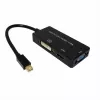 Videokabel-Adapter VALUE 12.99.3154 Mini DisplayPort HDMI VGA 0,1m Schwarz