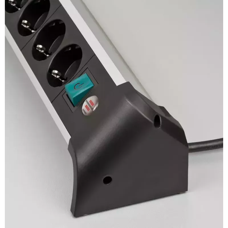 Power extension Brennenstuhl 1391040410 1.8m 4 AC outlets Indoor Schwarz Silver