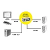 KVM Switch ROLINE 1 Benutzer 2 PCs DisplayPort mit USB-Hub
