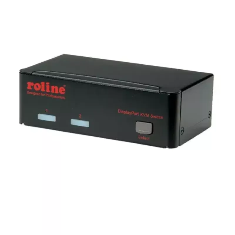 KVM Switch ROLINE 1 Benutzer 2 PCs DisplayPort mit USB-Hub