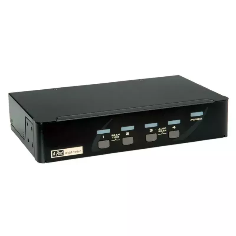 KVM Switch ROLINE 1 Benutzer 4 PCs DisplayPort mit USB-Hub