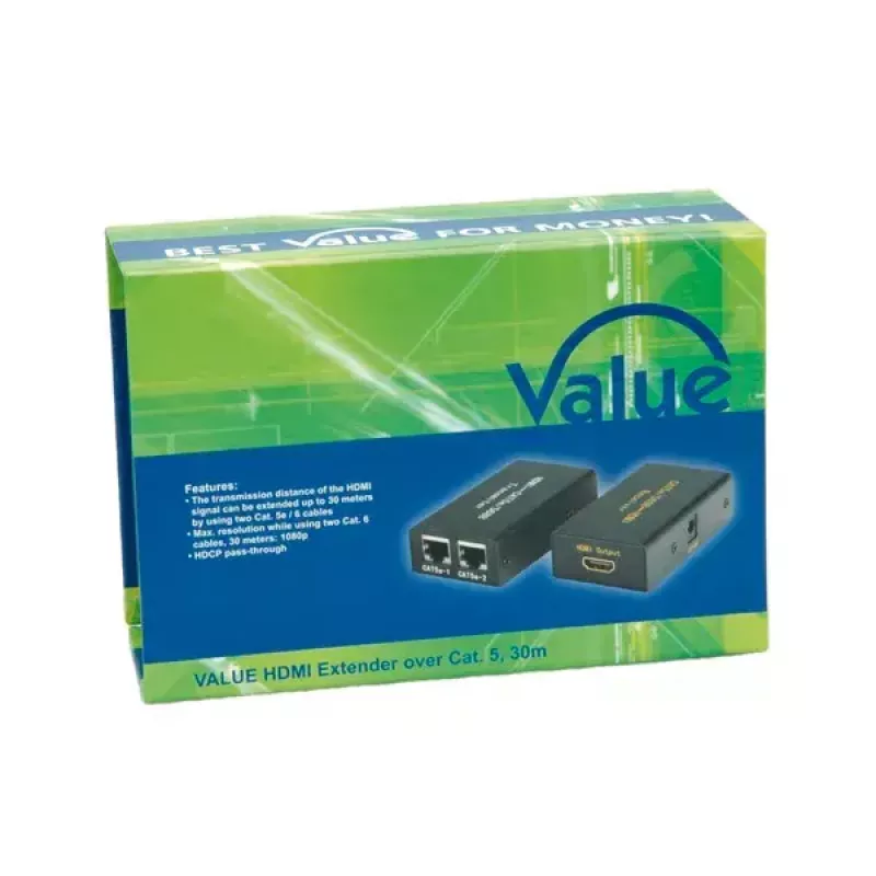 AV-Sender & -Empfänger VALUE HDMI Extender über Twisted Pair 25 m