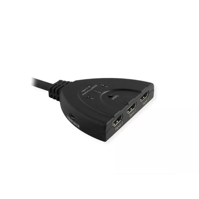 VALUE HDMI-Umschalter 14.99.3567, HDMI, 4K (3840x2160) 60 Hz, 3 Eingänge, Schwarz