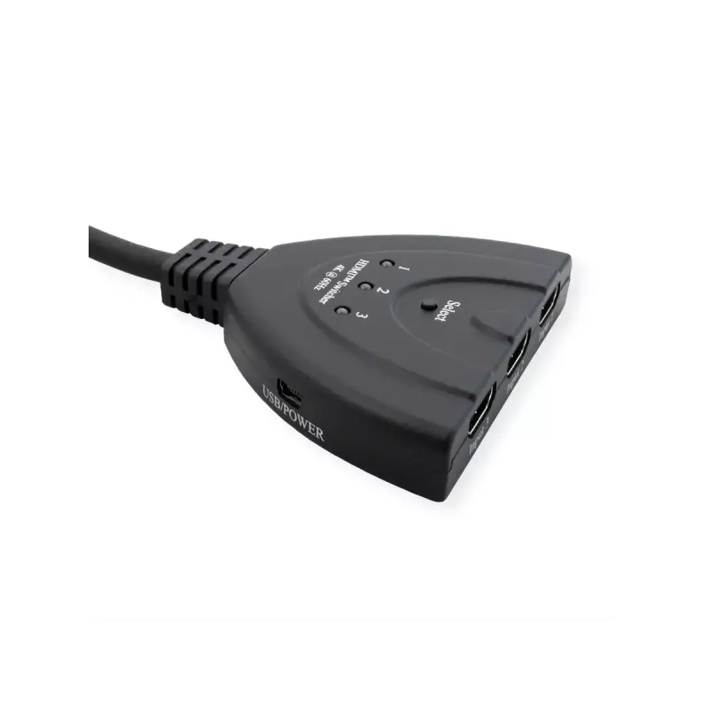 VALUE HDMI-Umschalter 14.99.3567, HDMI, 4K (3840x2160) 60 Hz, 3 Eingänge, Schwarz