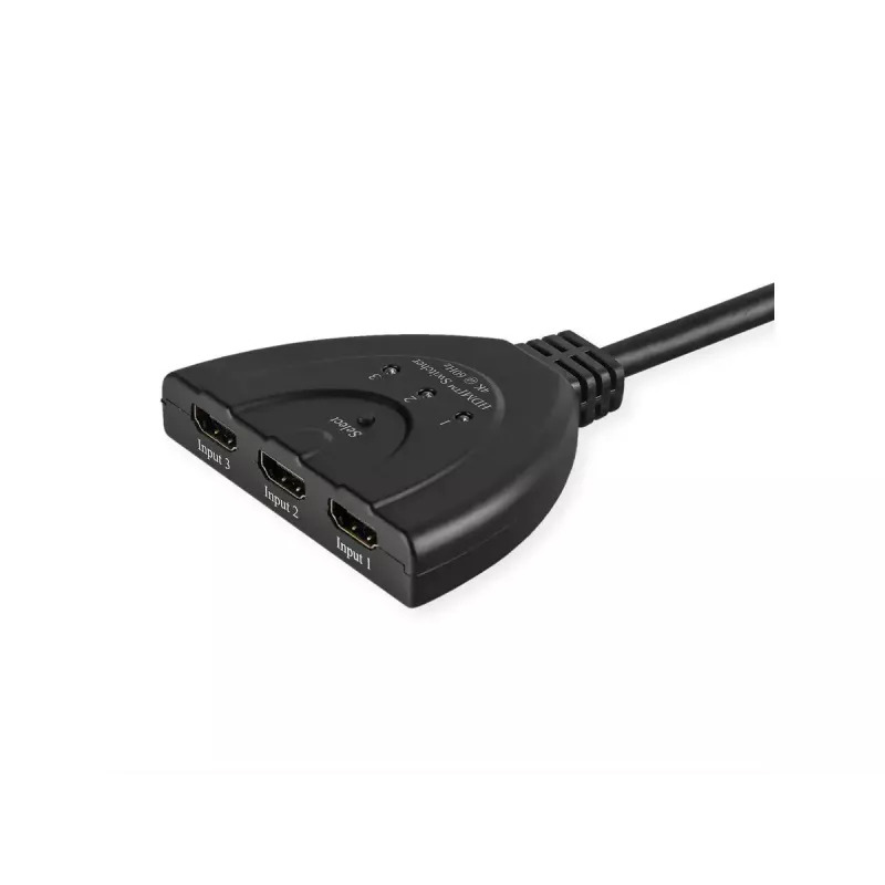 VALUE HDMI-Umschalter 14.99.3567, HDMI, 4K (3840x2160) 60 Hz, 3 Eingänge, Schwarz