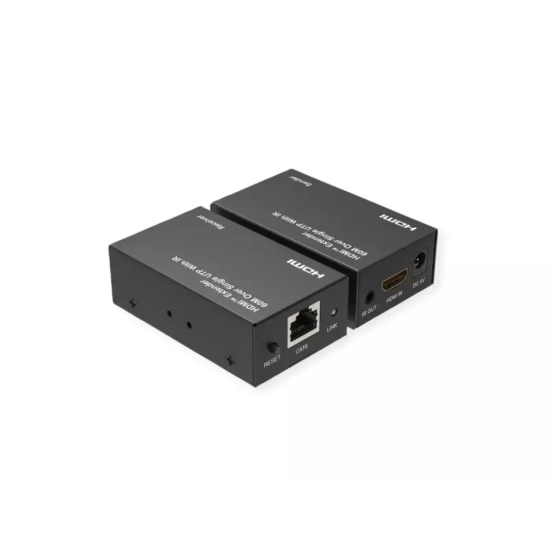 AV-Extender (Sender & Empfänger) VALUE 14.99.3569 — Cat6, bis zu 1920×1200, 5V/1A