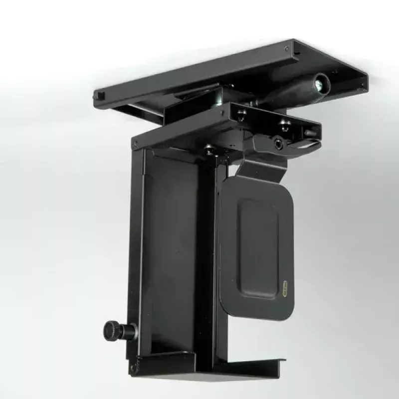 Untertisch-CPU-Halterung ROLINE Mini-PC-Halterung ausziehbar mit Drehfunktion schwarz