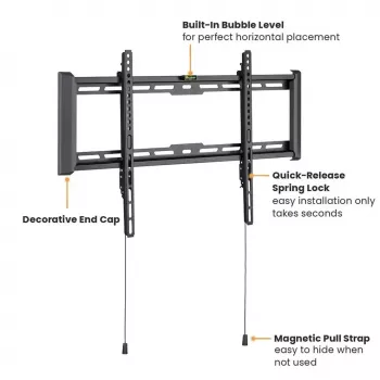 TV-Halterung VALUE 17.99.1222 Schwarz 2,03 m 75 kg