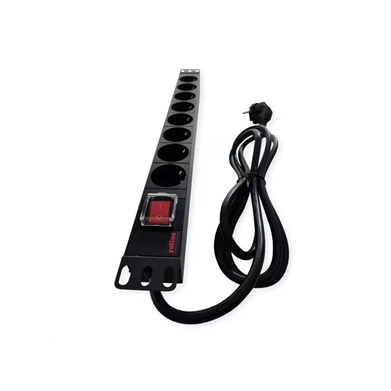 ROLINE 19.07.1619 Power Distribution Unit (PDU) 8 AC-Ausgänge 1U Schwarz
