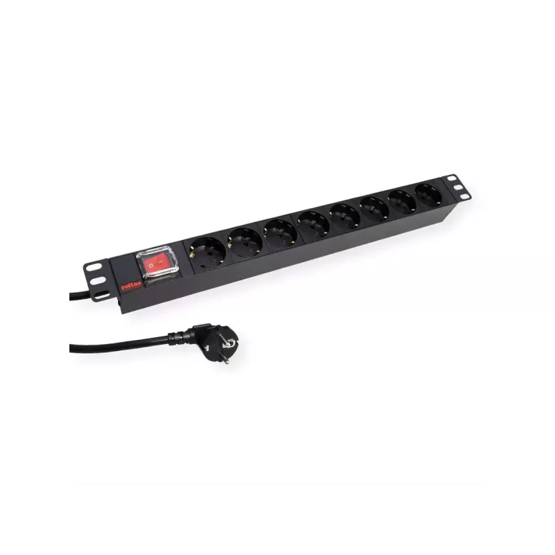 ROLINE 19.07.1619 Power Distribution Unit (PDU) 8 AC-Ausgänge 1U Schwarz