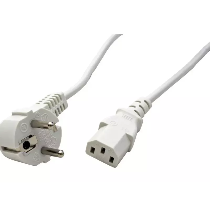 Netzkabel VALUE 19.99.1016 Weiß 0,6 m CEE7/7 IEC 320