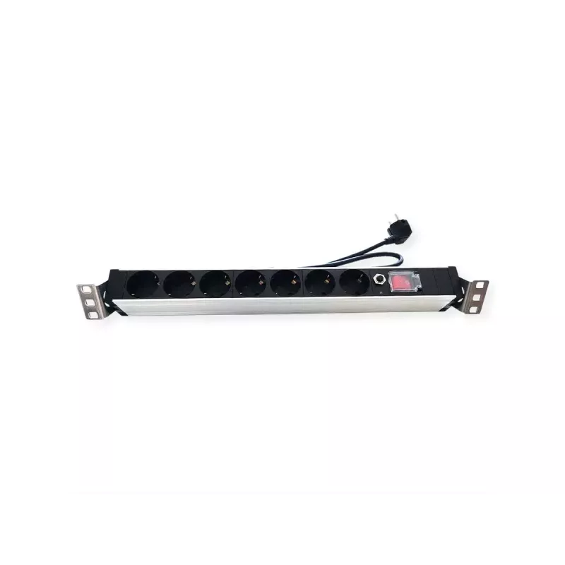 Stromverteilereinheit PDU VALUE 19.99.1637 7 AC-Ausgänge 1U Aluminium Schwarz