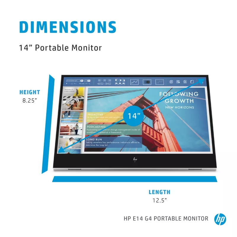 Monitor HP E-Series E14 G4 14 Zoll Full HD LCD 1920x1080