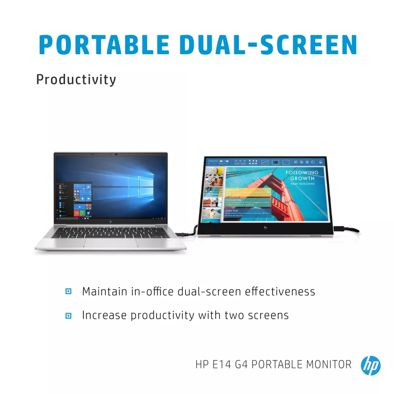 HP E-Series E14 G4 Computermonitor 35,6 cm (14 Zoll) 1920 x 1080 Pixel Full HD LED Weiß