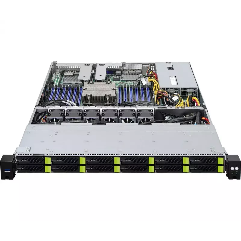 Computer-Gehäuse ASRock 1U12E-GENOA/2L2T Rack (1U) Grau