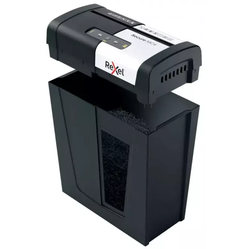 Rexel Secure MC4 Aktenvernichter Mikroschnitt 60 dB Schwarz, Silber