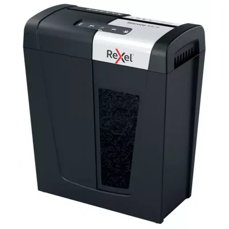 Rexel Secure MC4 Aktenvernichter Mikroschnitt 60 dB Schwarz, Silber